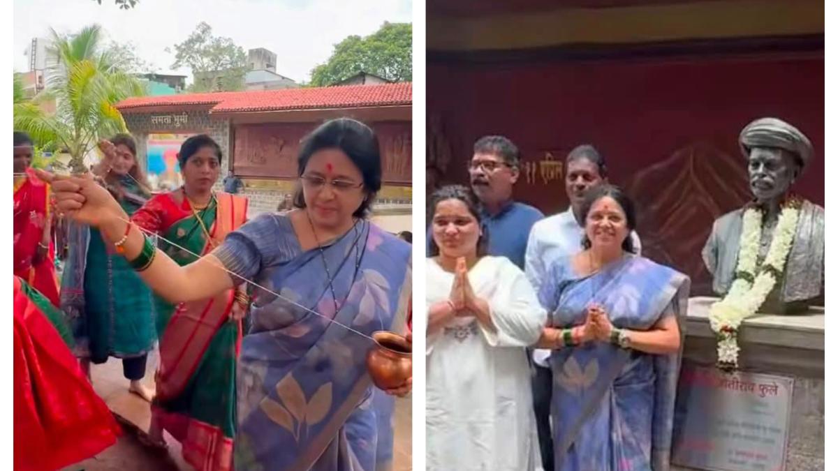 खासदार मेधा कुलकर्णींनी फुले वाड्यात केली वटपौर्णिमा...  अनेक स्तरातून टीका...  पण का?