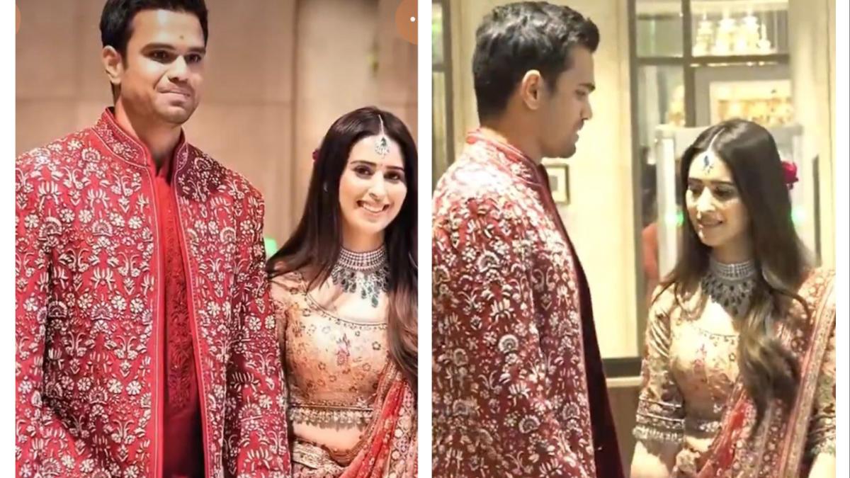 तेंडुलकर कुटुंबियांच्या 'सूनबाई' चर्चेत... 'लाल भडक साडी'तील फोटो व्हायरल...