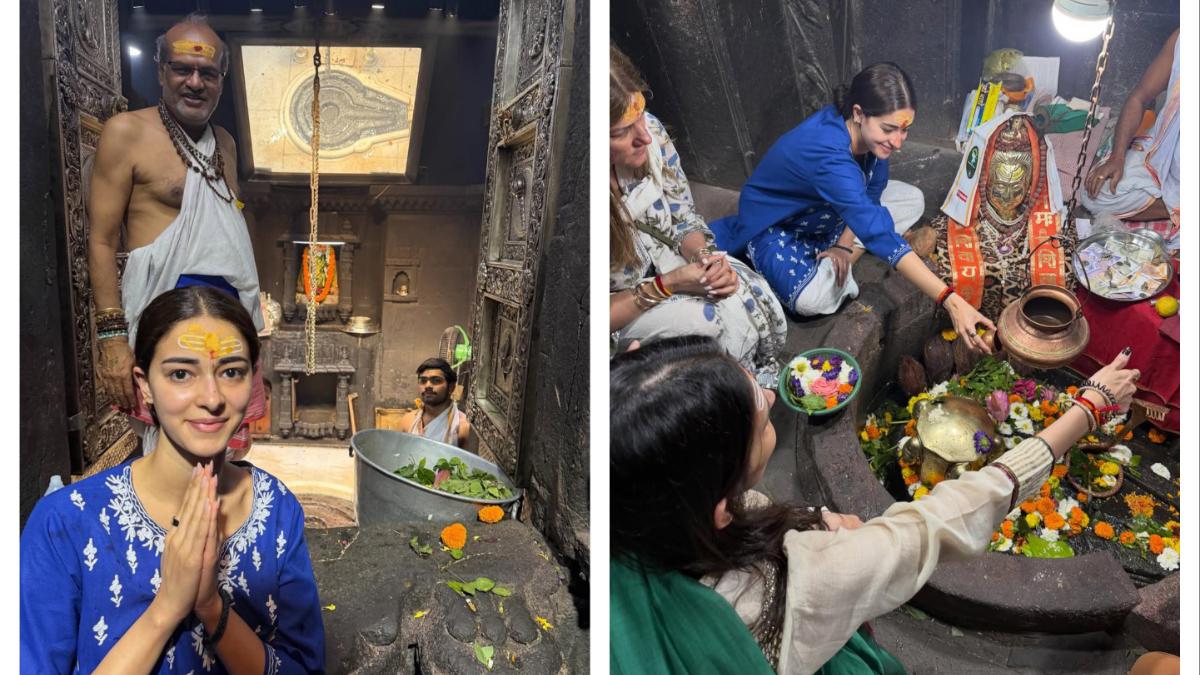 बॉलीवूड अभिनेत्री अनन्या पांडेने घेतले त्र्यंबकेश्वराचे दर्शन...